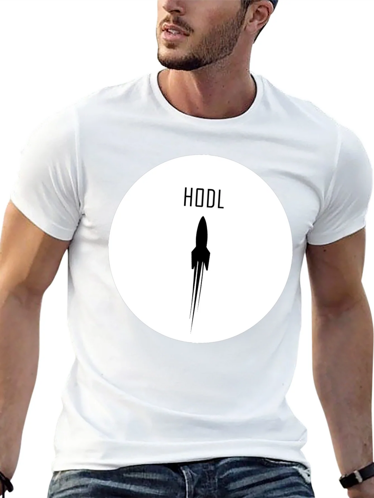 HODL Rocket Crypto T-Shirt - Black product image 7