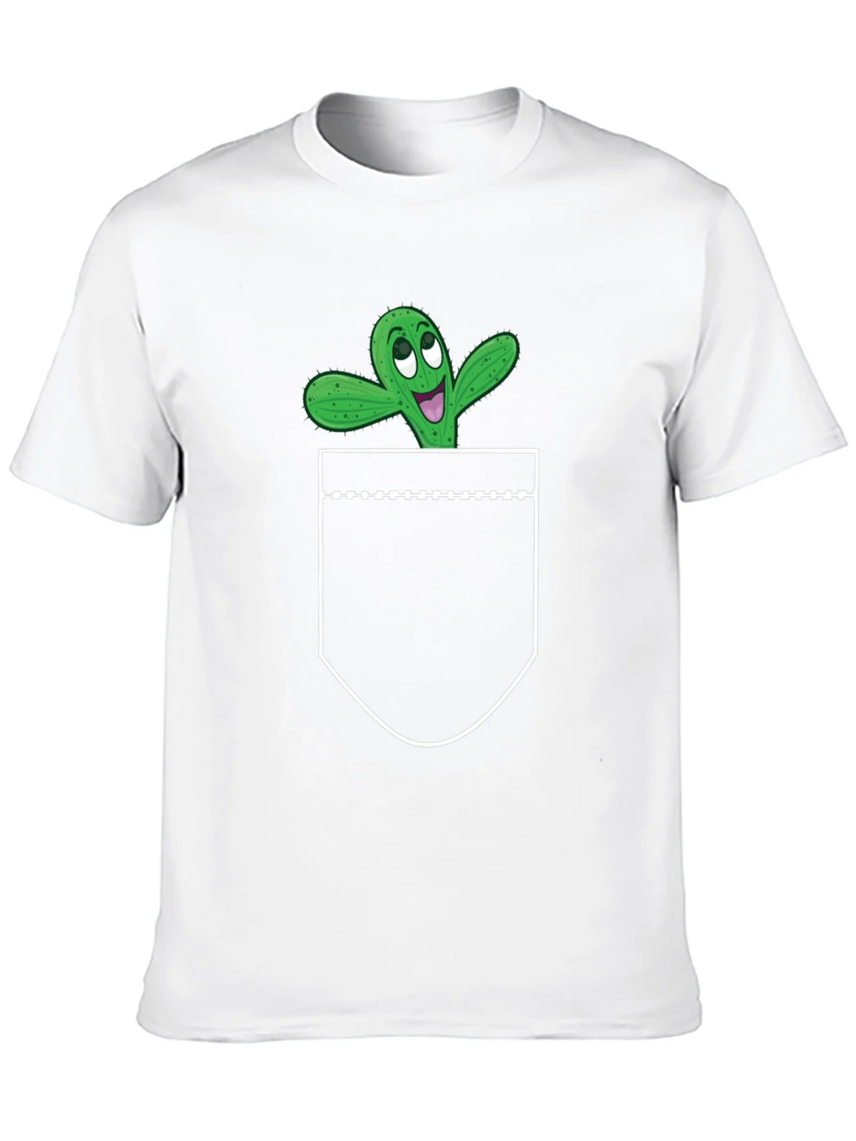 Cactus Pocket Graphic Tee - Fun Novelty T-Shirt product image 4