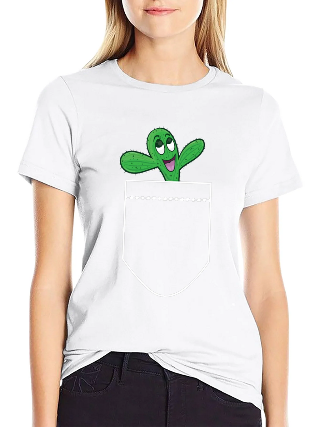 Cactus Pocket Graphic Tee - Fun Novelty T-Shirt product image 3