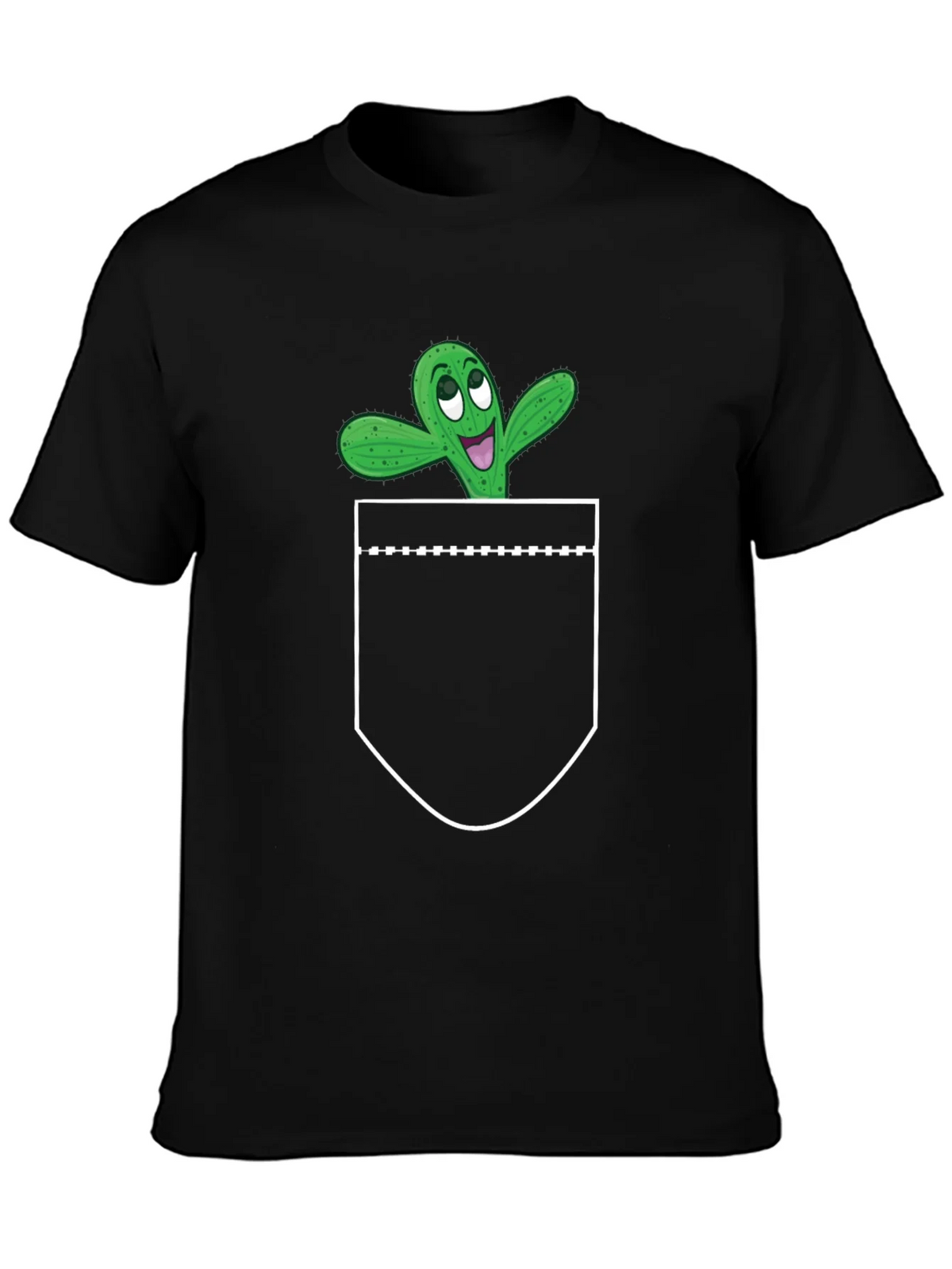 Cactus Pocket Graphic Tee - Fun Novelty T-Shirt product image 1