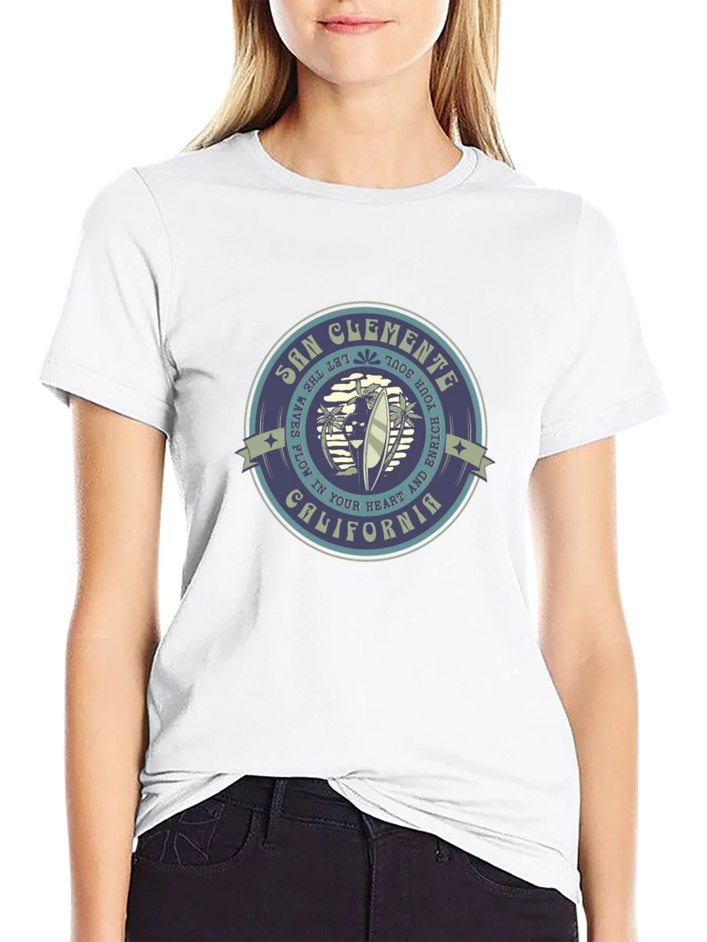 San Clemente California Graphic Tee - Black product image 4