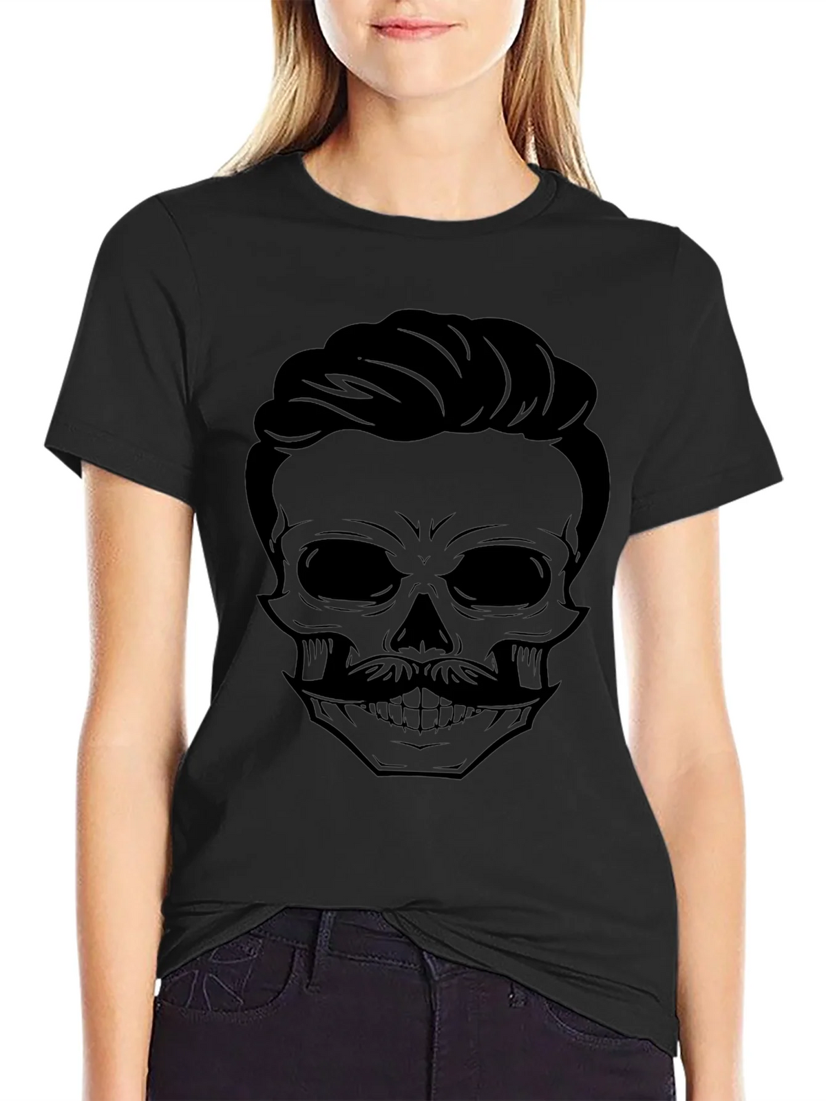 Skull and Mustache Graphic T-Shirt - Mens product image 1