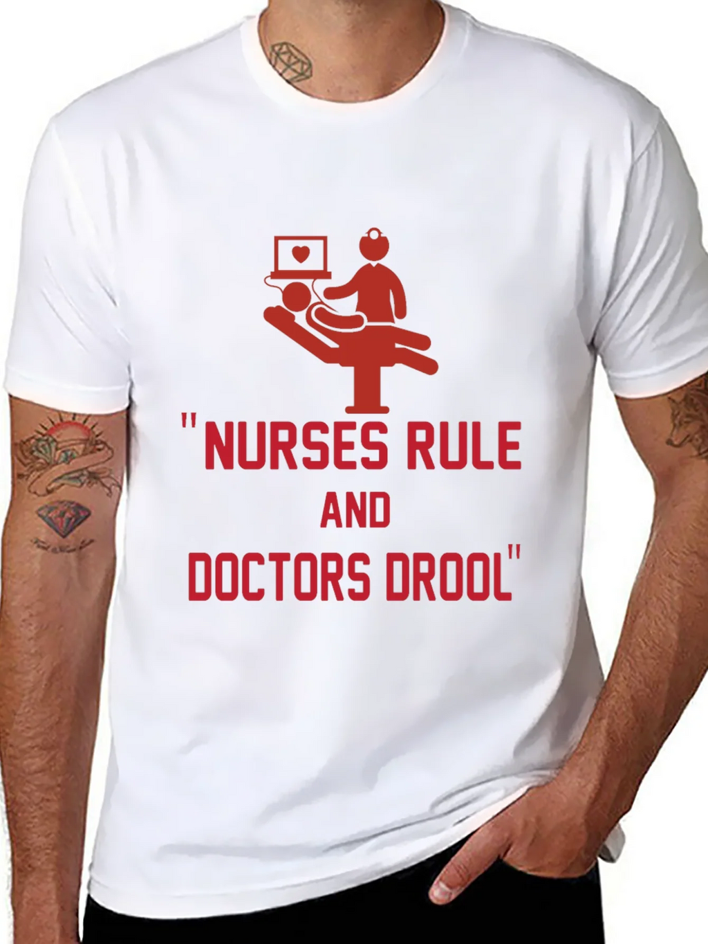 Nurses Rule Doctors Drool Graphic Tee product image 3