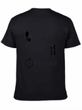 Travel Eat Repeat Graphic Tee - Black Cotton T-Shirt product image 1