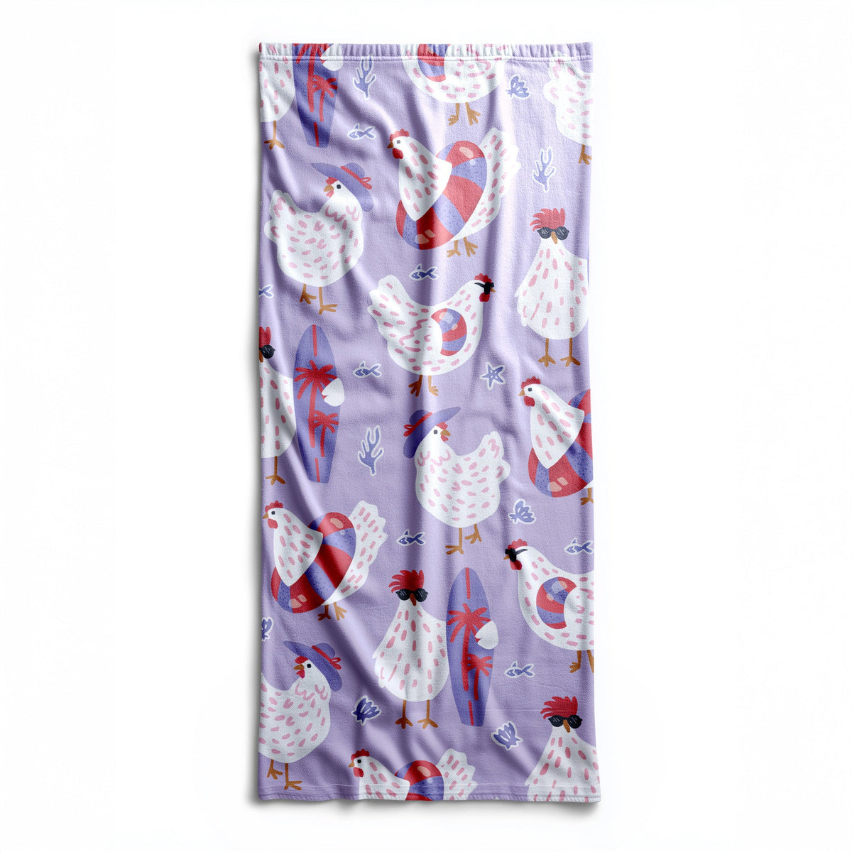 Chicken of the Sea Beach Towel