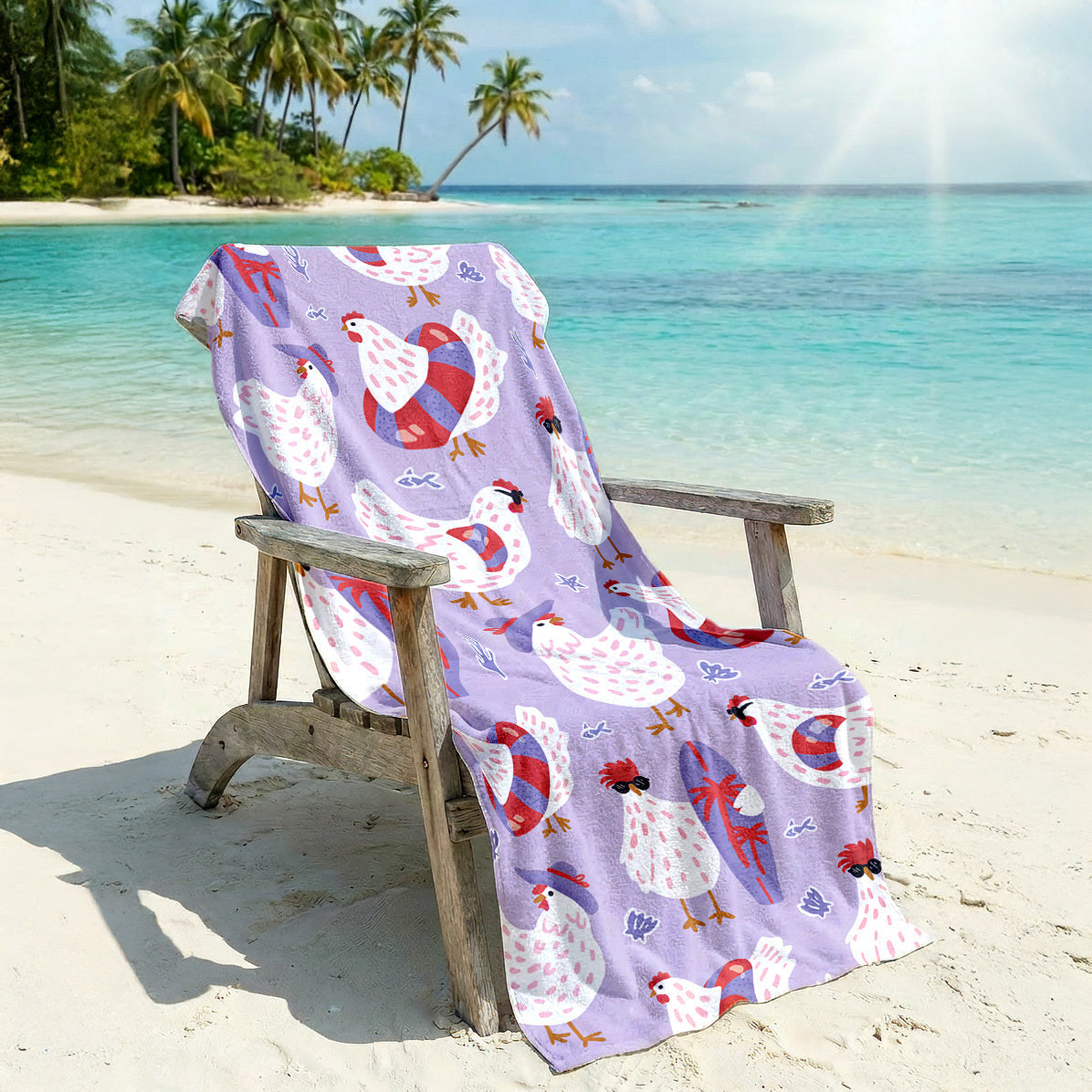 Chicken of the Sea Beach Towel