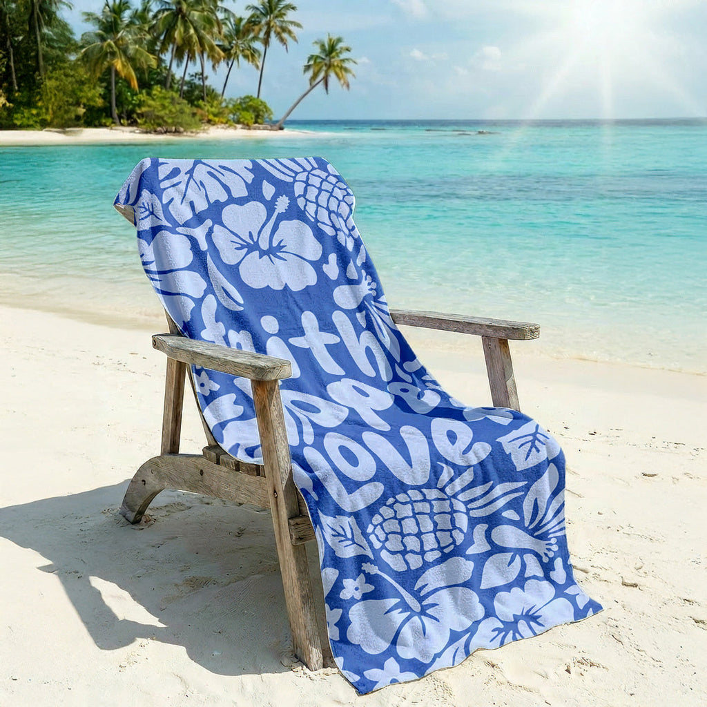 Faith Hope Love Beach Towel