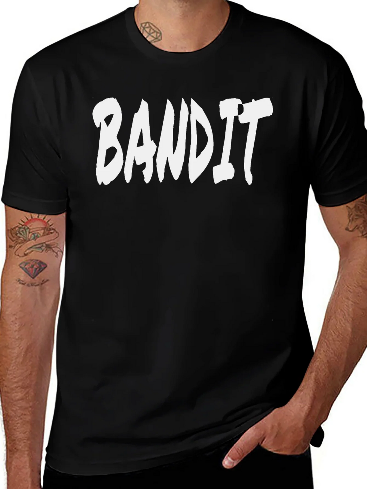 Bandit Graphic Tee - Black Cotton T-Shirt product image 1