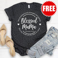 Blessed Mama Tee - Black Leopard - 0