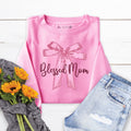Blessed Mom Bow Embroidered Crewneck Sweatshirt product image 1