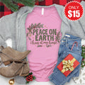 Peace On Earth Tee - Heather Bubble Gum - 15 product image 1