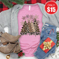 Merry Christmas Tee - Heather Bubble Gum - 15 product image 1