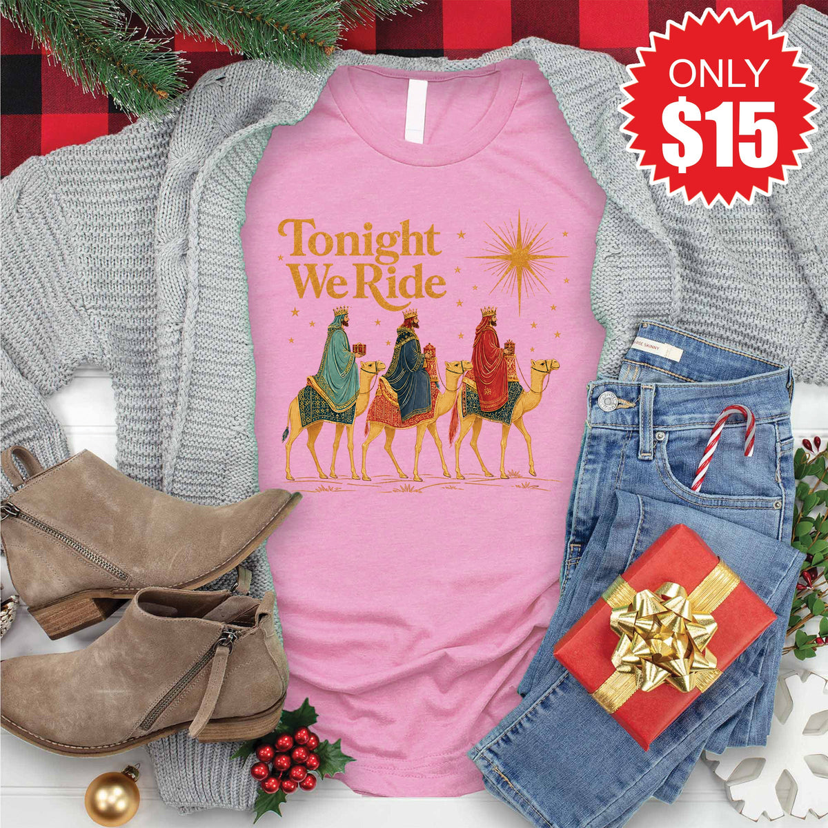 Tonight We Ride Tee - Heather Bubble Gum - 15 product image 1