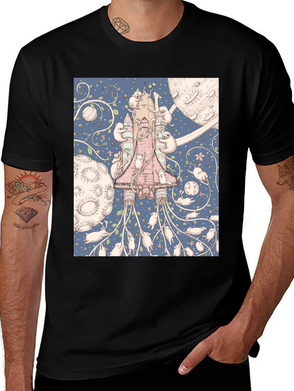 Space Sloth T-Shirt - Unique Graphic Tee product image 1