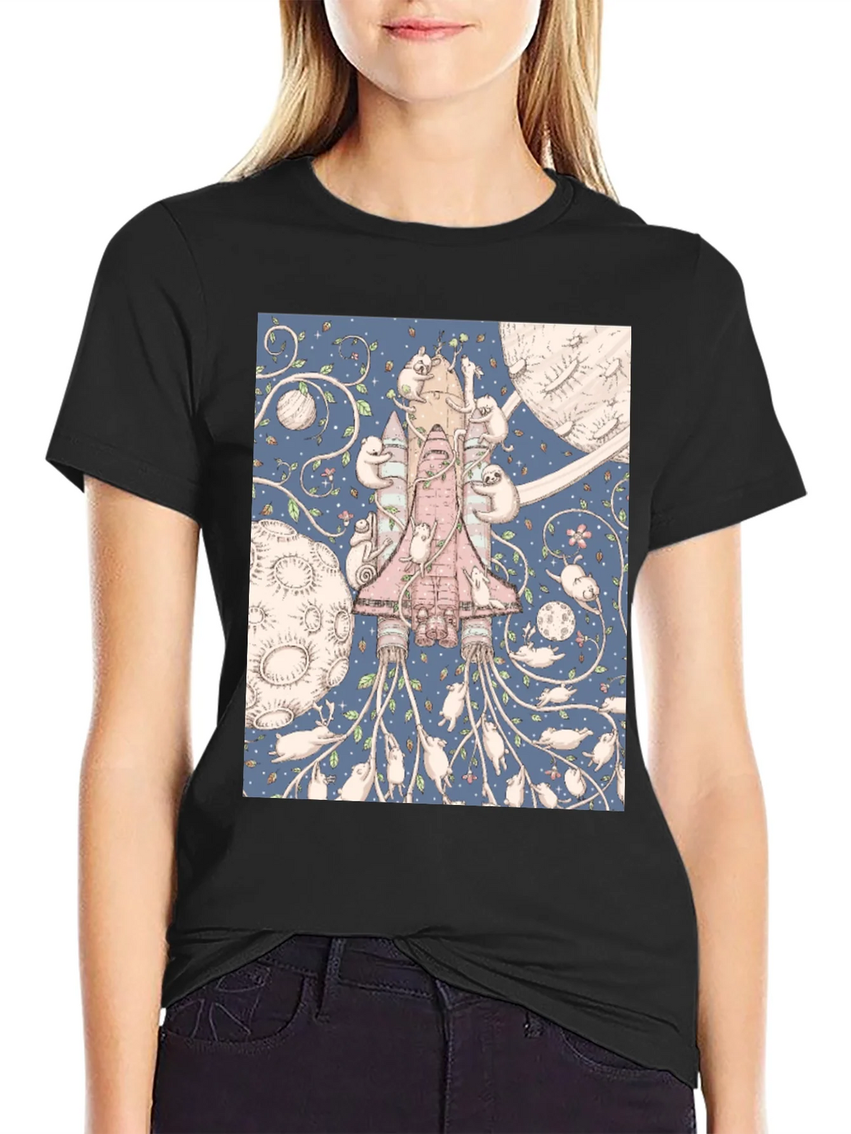 Space Sloth T-Shirt - Unique Graphic Tee product image 2