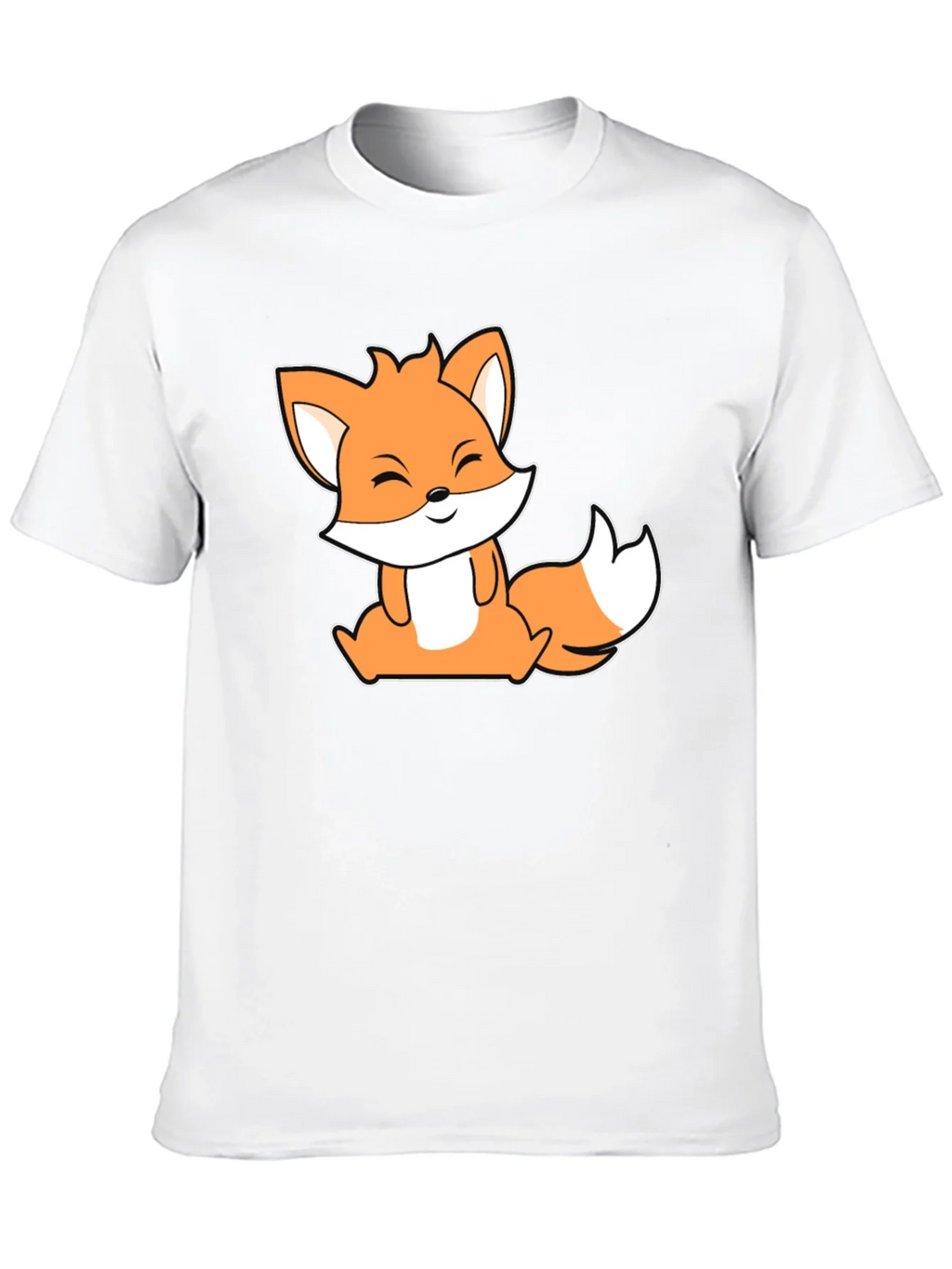 Cute Fox Graphic Black T-Shirt product image 9