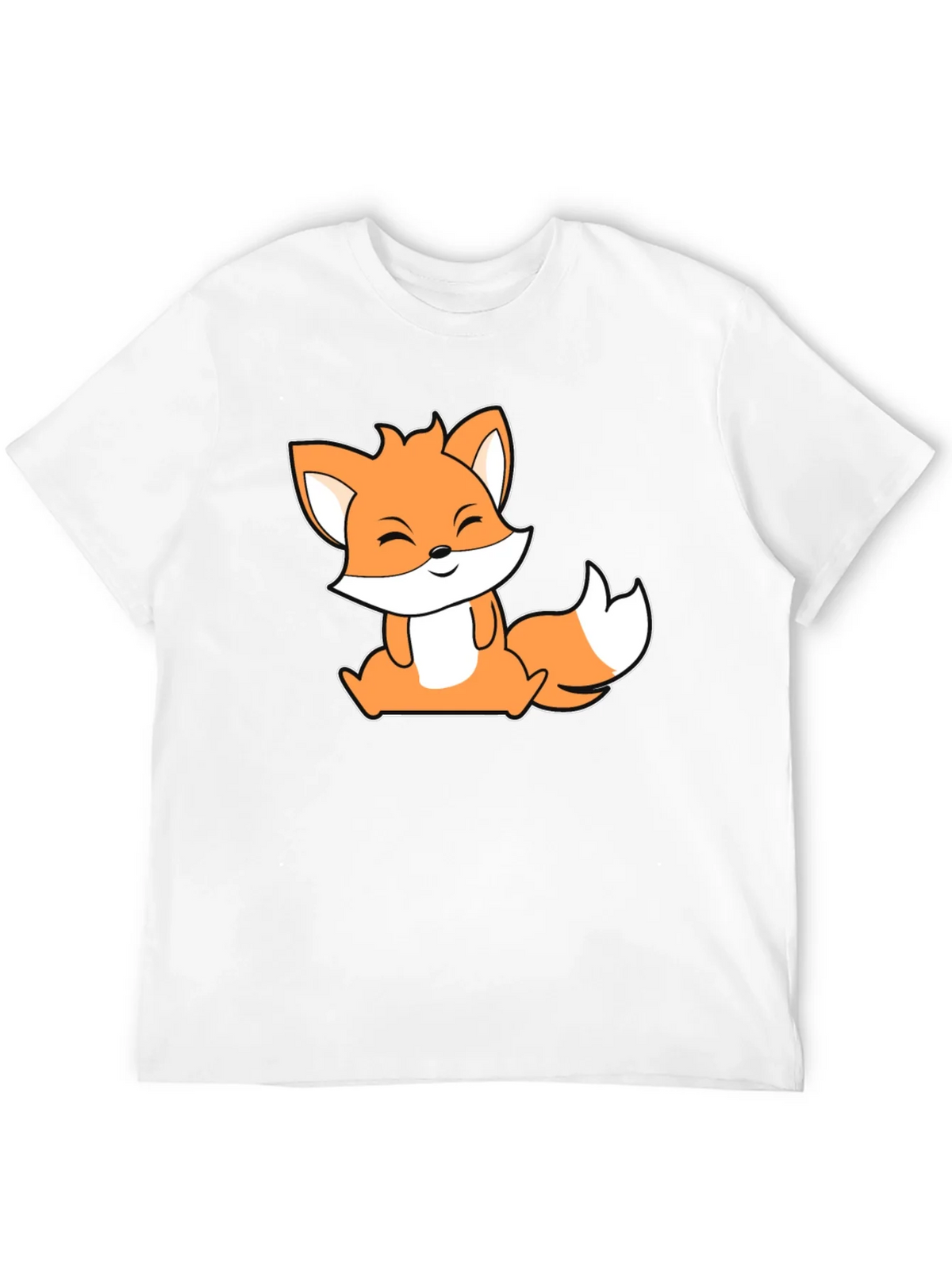 Cute Fox Graphic Black T-Shirt product image 11