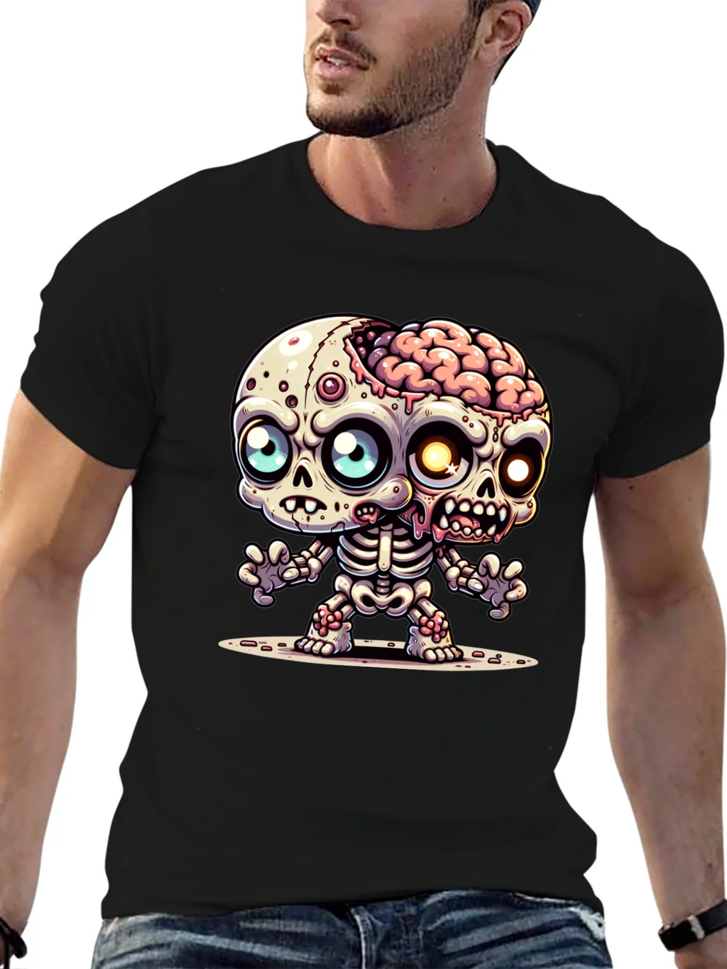 Cartoon Zombie Graphic Tee - Fun Halloween Shirt product image 6