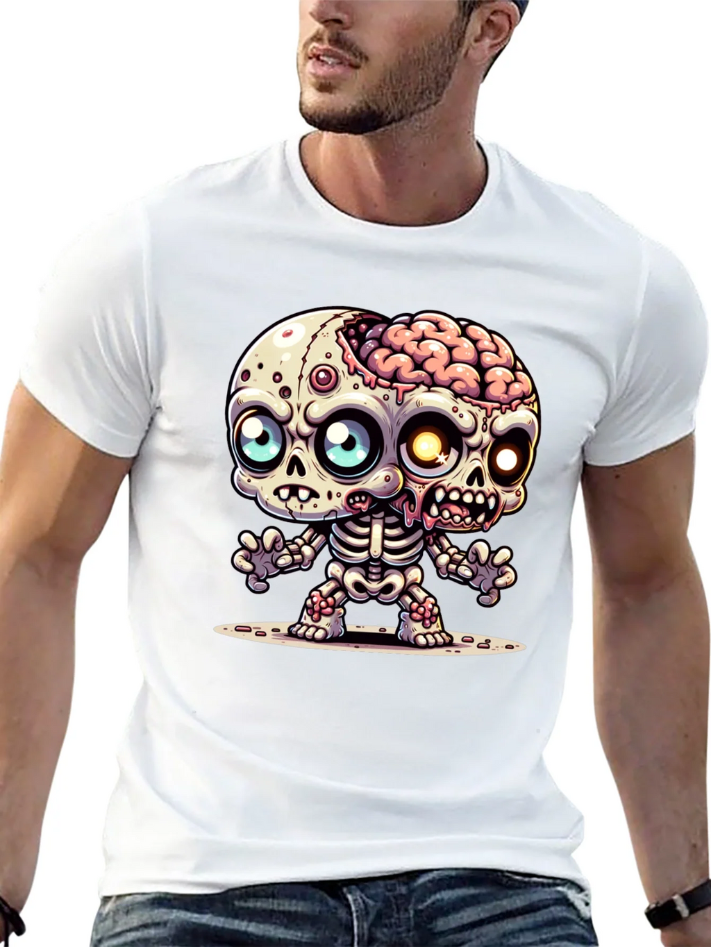 Cartoon Zombie Graphic Tee - Fun Halloween Shirt product image 12