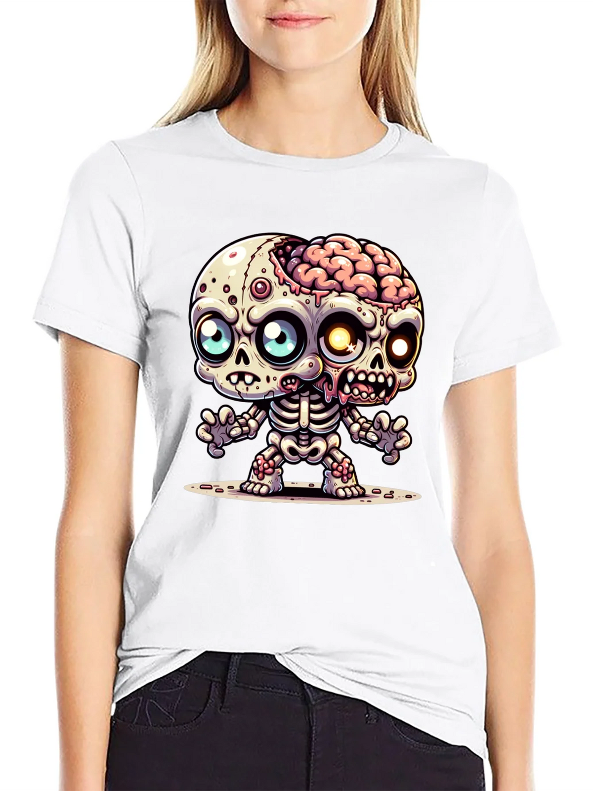 Cartoon Zombie Graphic Tee - Fun Halloween Shirt product image 8