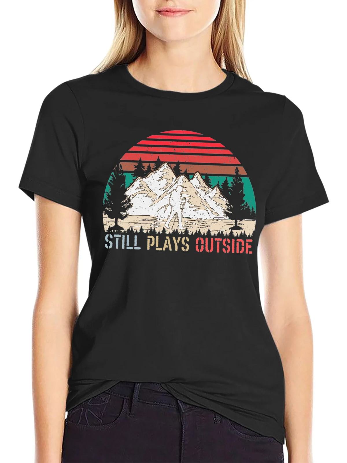Still Plays Outside Bigfoot Graphic T-Shirt product image 2