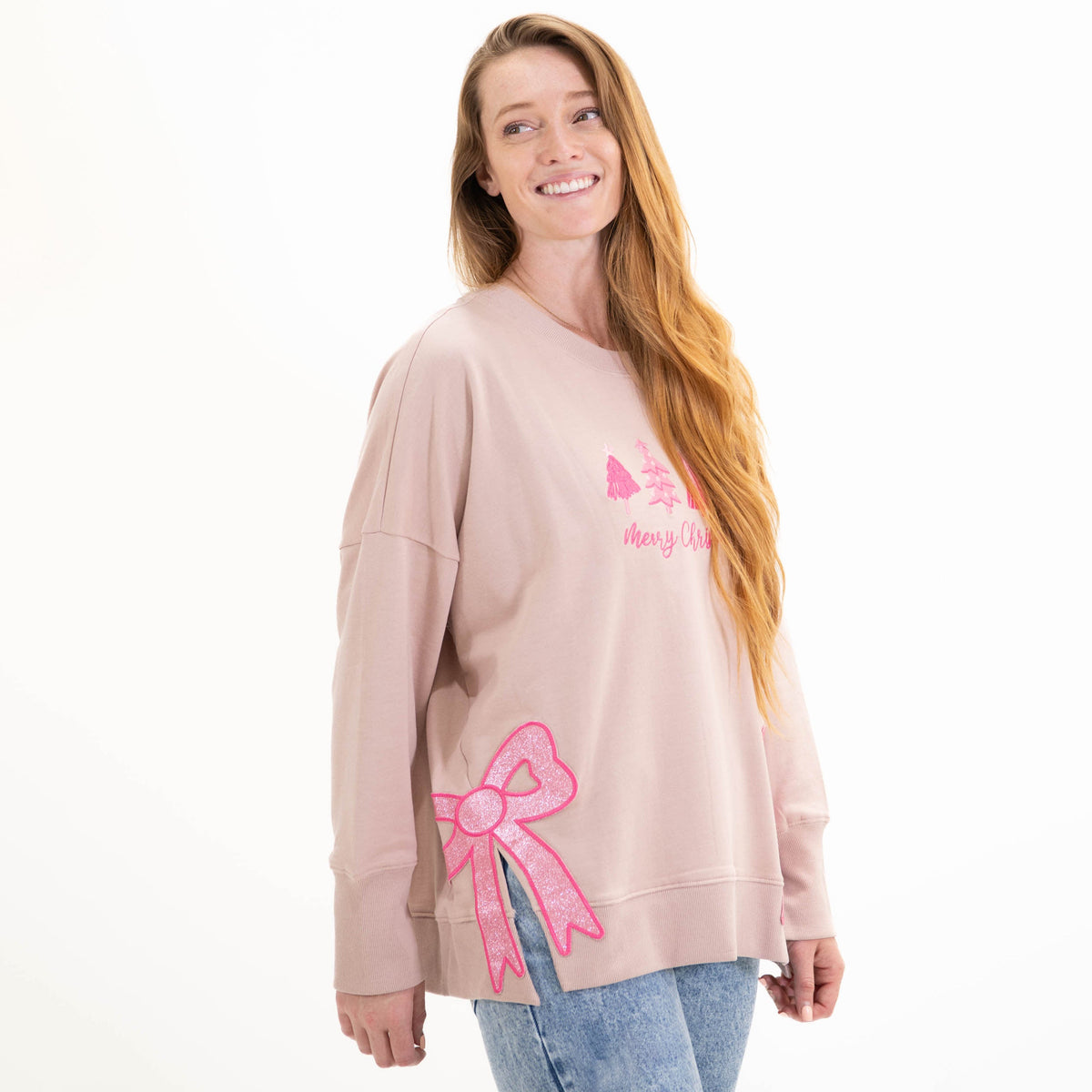 Merry Christmas Side Slit Crewneck Sweatshirt product image 3