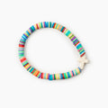Cross Bead Green Bracelet