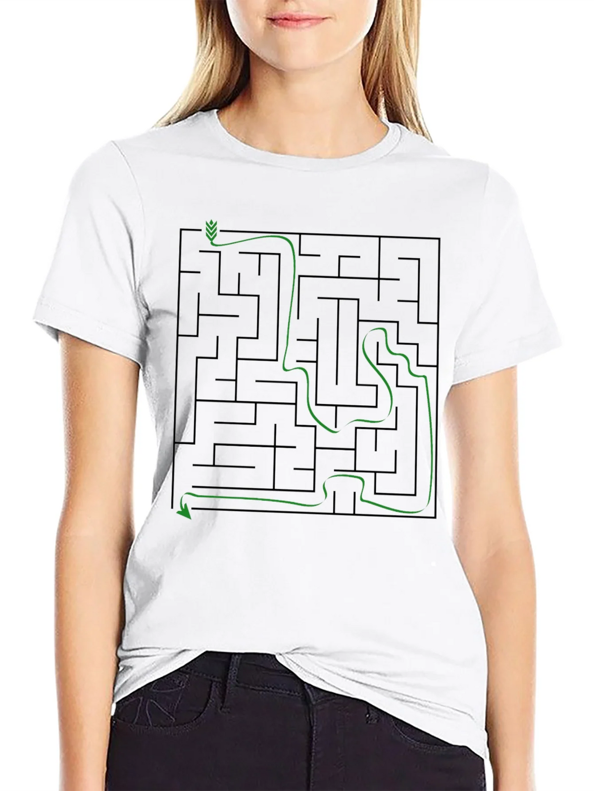 Maze Solution Graphic Tee - Mens Cotton T-Shirt product image 8