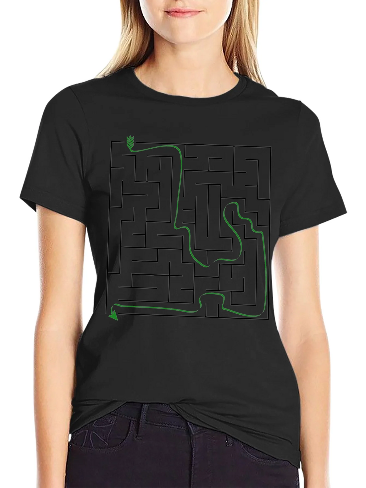 Maze Solution Graphic Tee - Mens Cotton T-Shirt product image 2