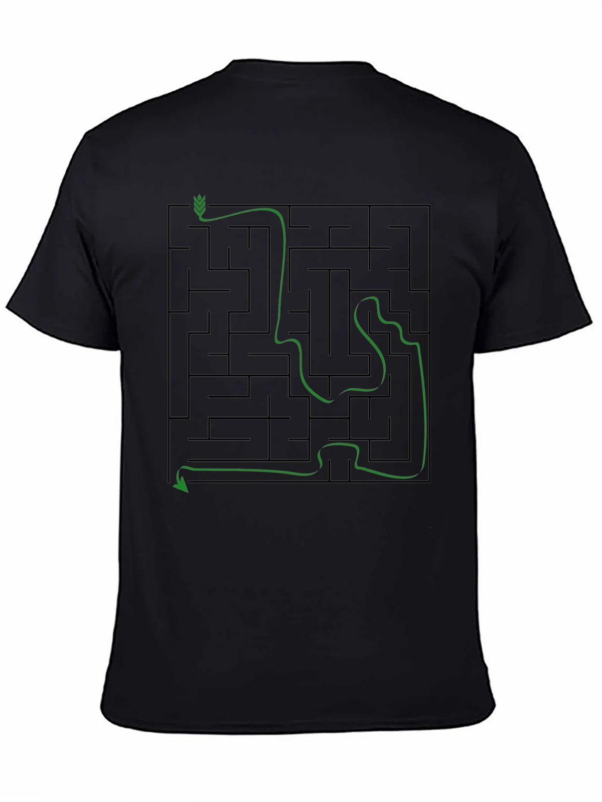 Maze Solution Graphic Tee - Mens Cotton T-Shirt product image 4