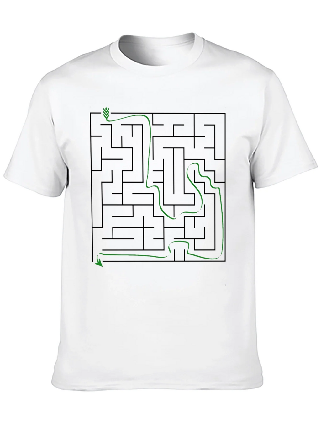 Maze Solution Graphic Tee - Mens Cotton T-Shirt product image 9