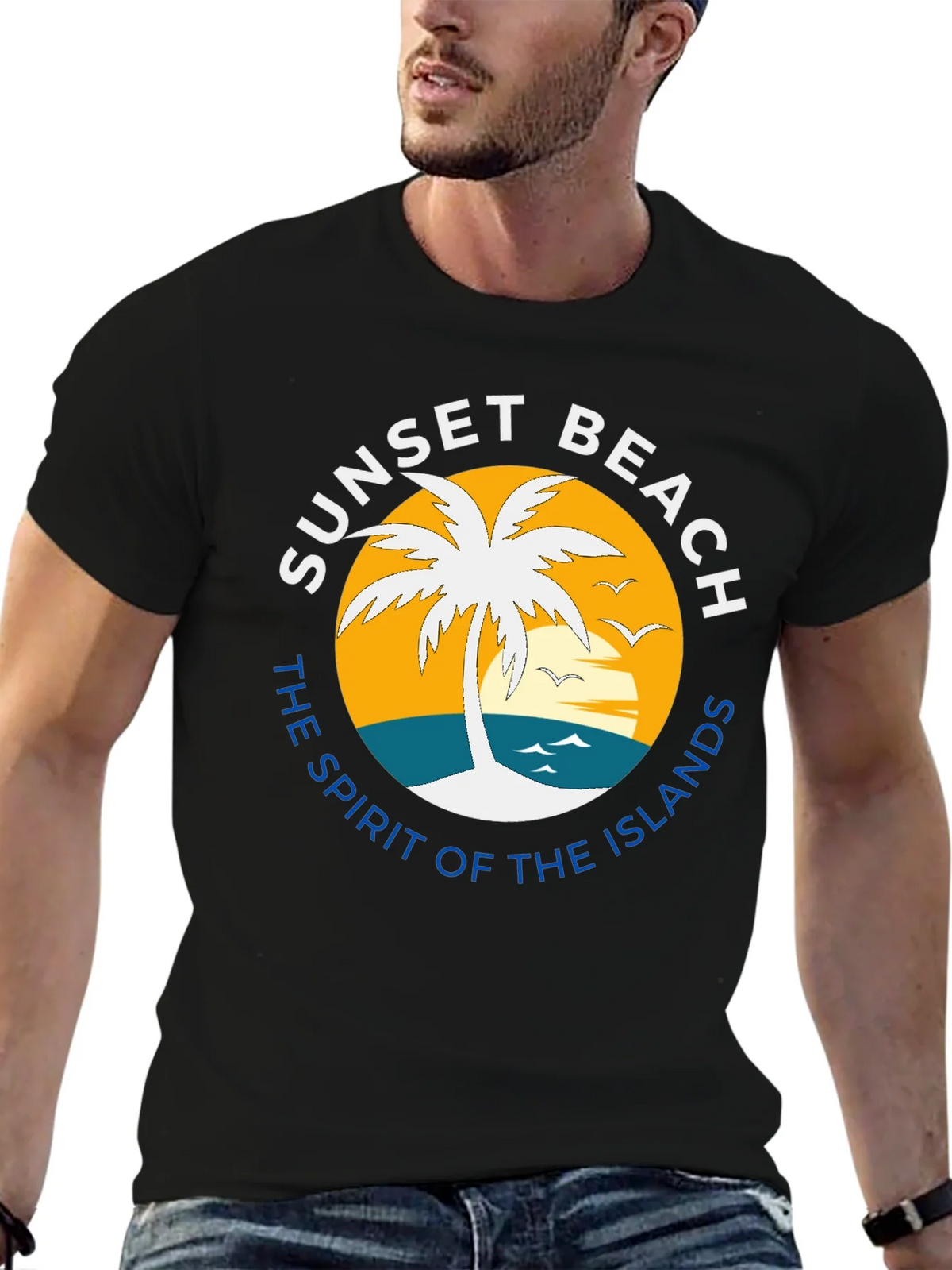 Sunset Beach T-Shirt - Tropical Island Vibes product image 1