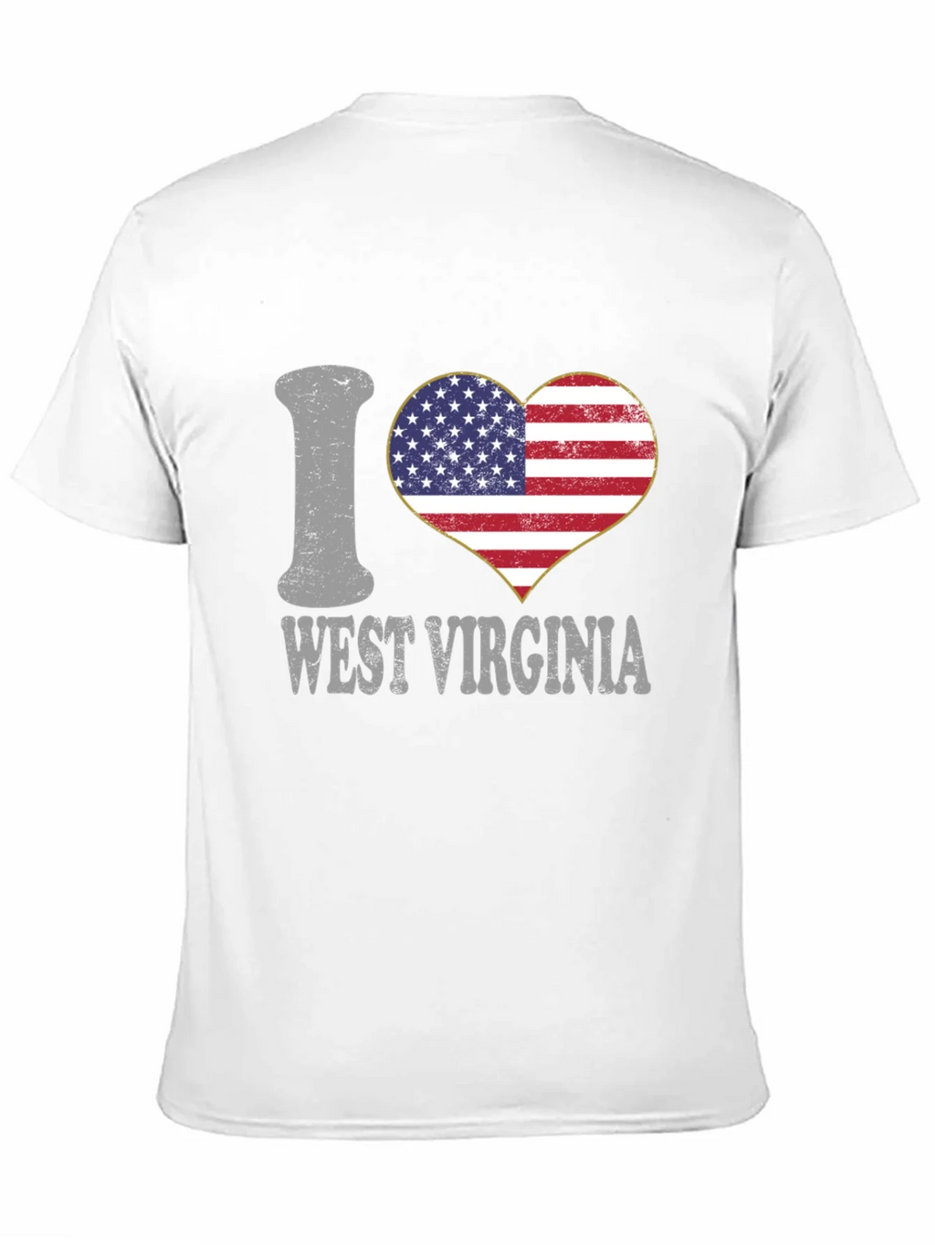 I Love West Virginia Patriotic Heart T-Shirt product image 10