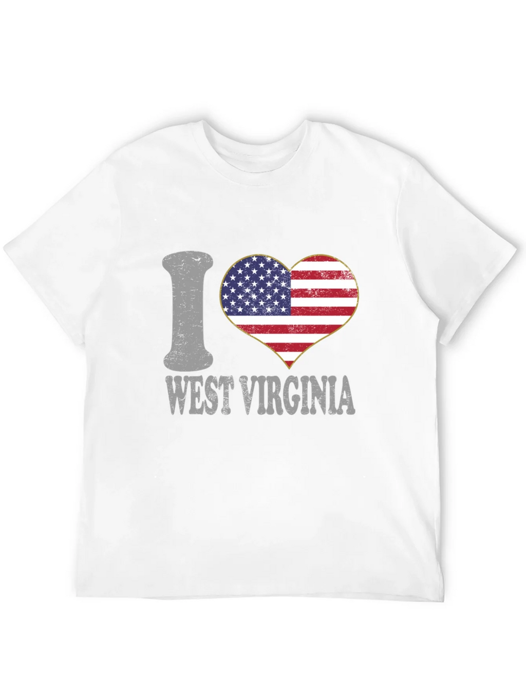I Love West Virginia Patriotic Heart T-Shirt product image 11