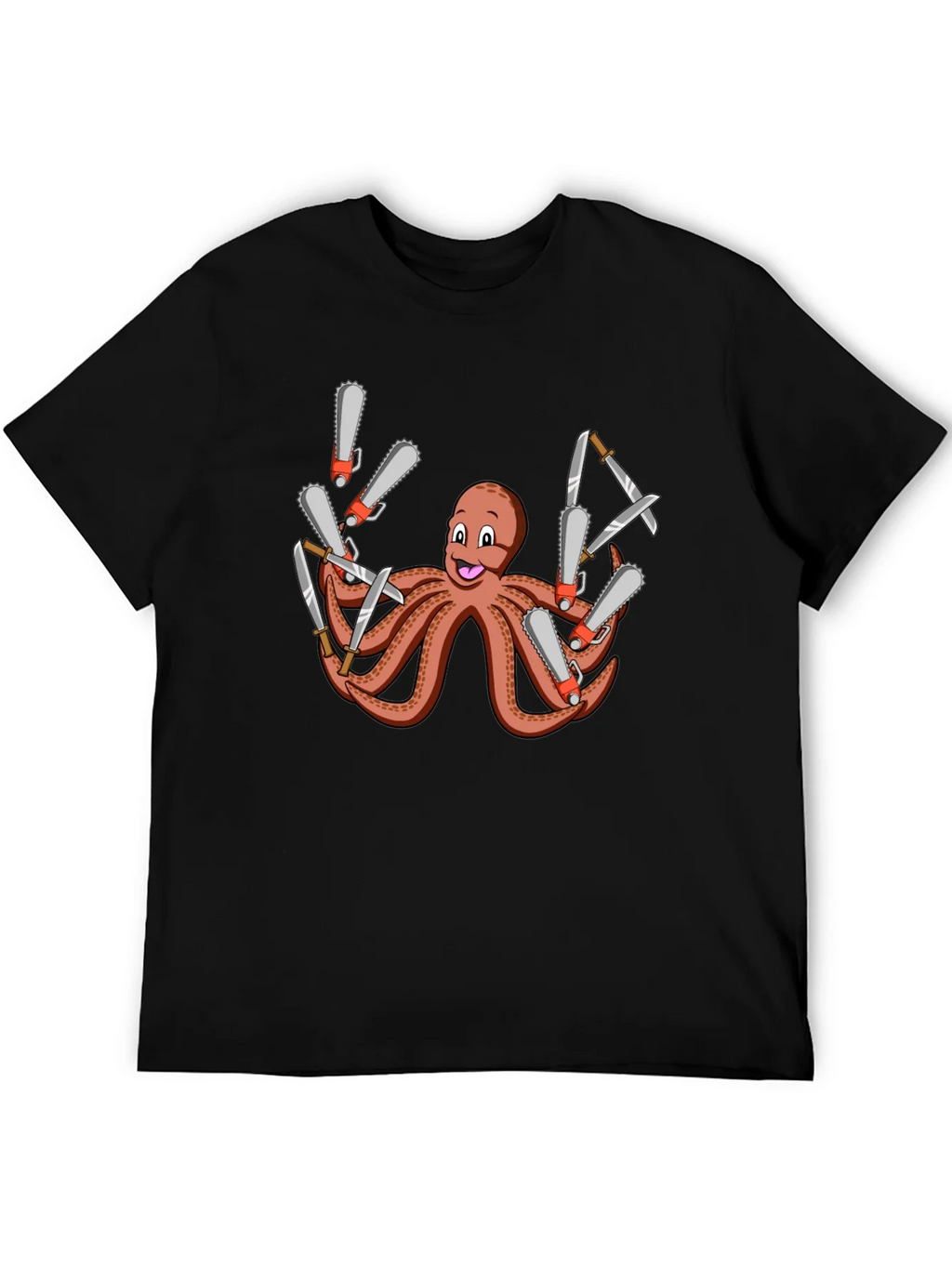Octopus Chainsaw & Knife T-Shirt - Mens Black Tee product image 2