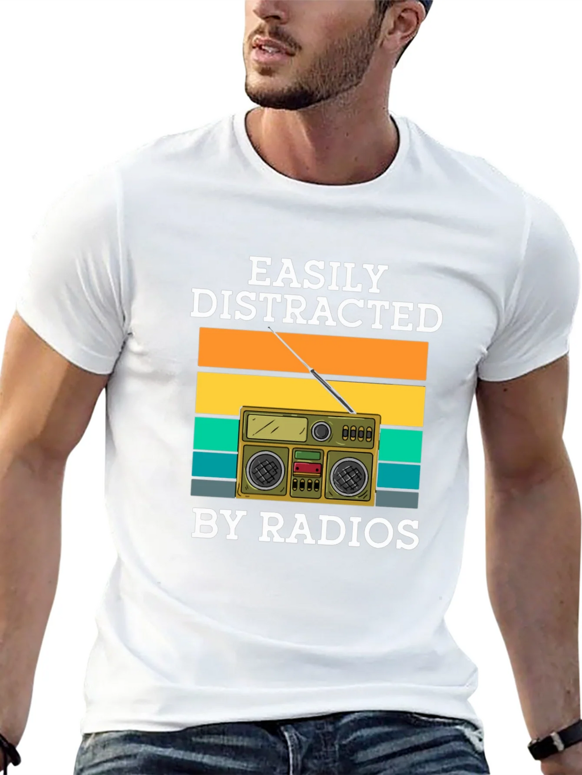 Easily Distracted By Radios T-Shirt product image 3