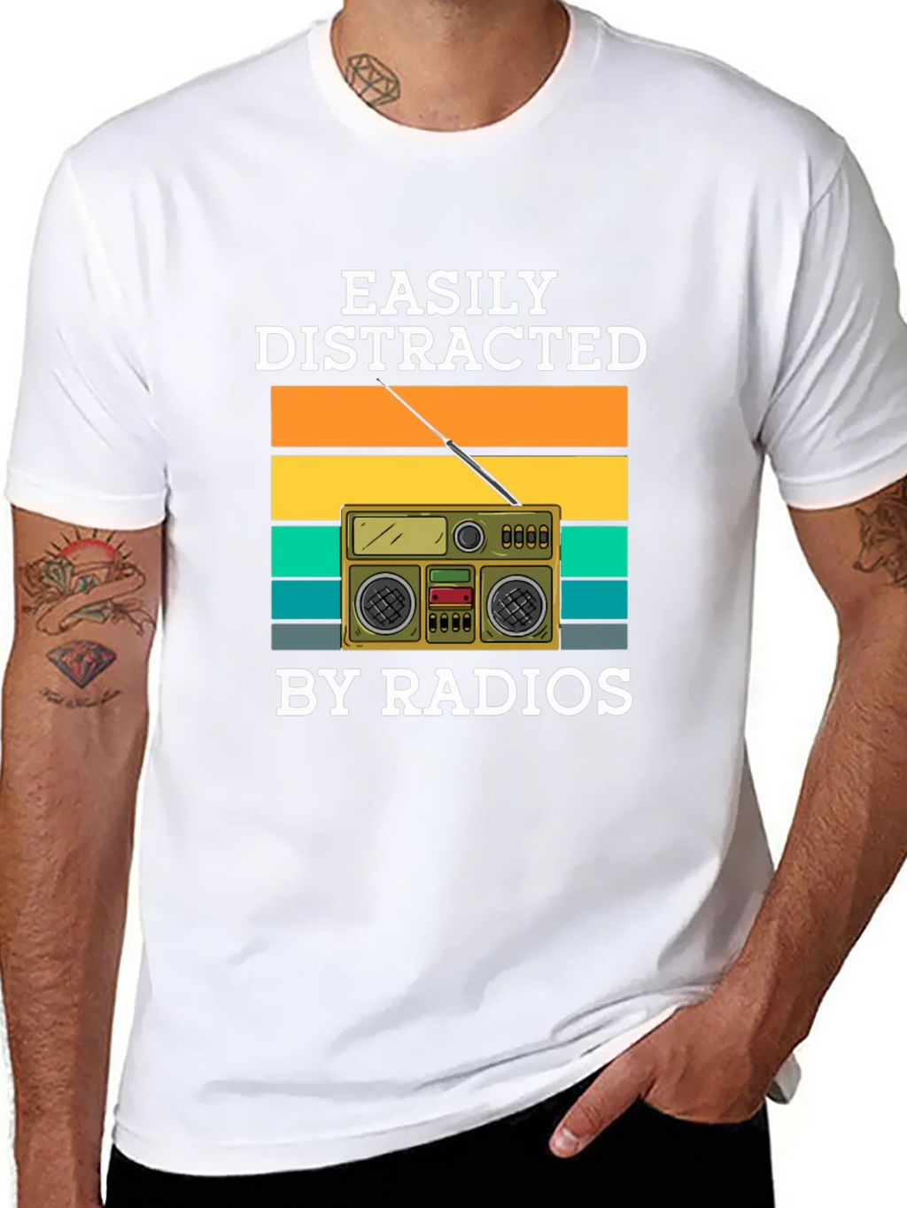 Easily Distracted By Radios T-Shirt product image 2
