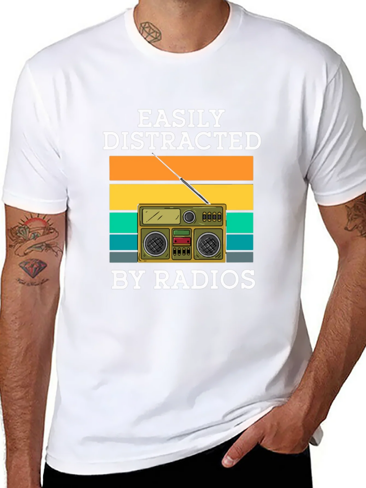 Easily Distracted By Radios T-Shirt product image 2