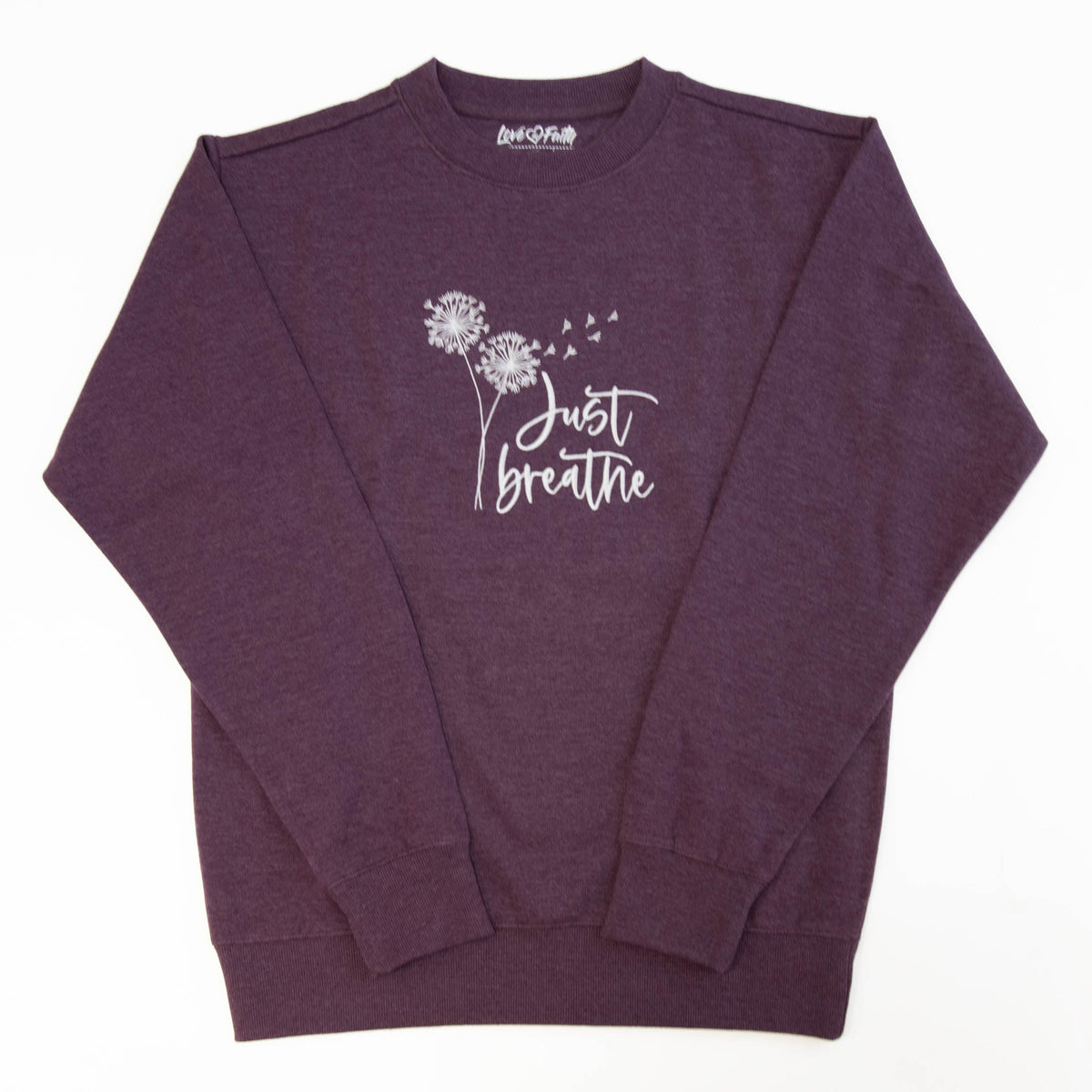 Just Breathe Embroidered Crewneck Sweatshirt product image 2