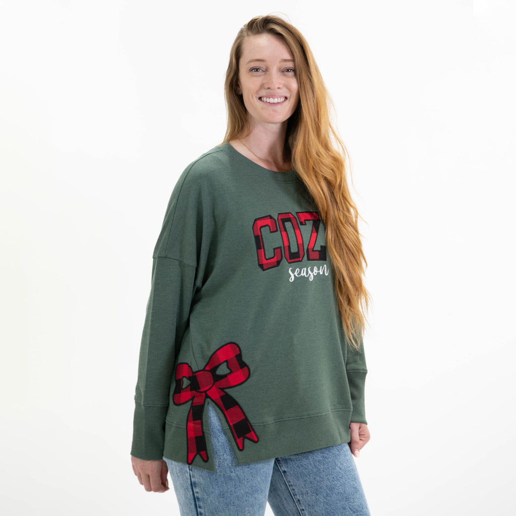 Cozy Season Side Slit Crewneck Sweatshirt product image 3