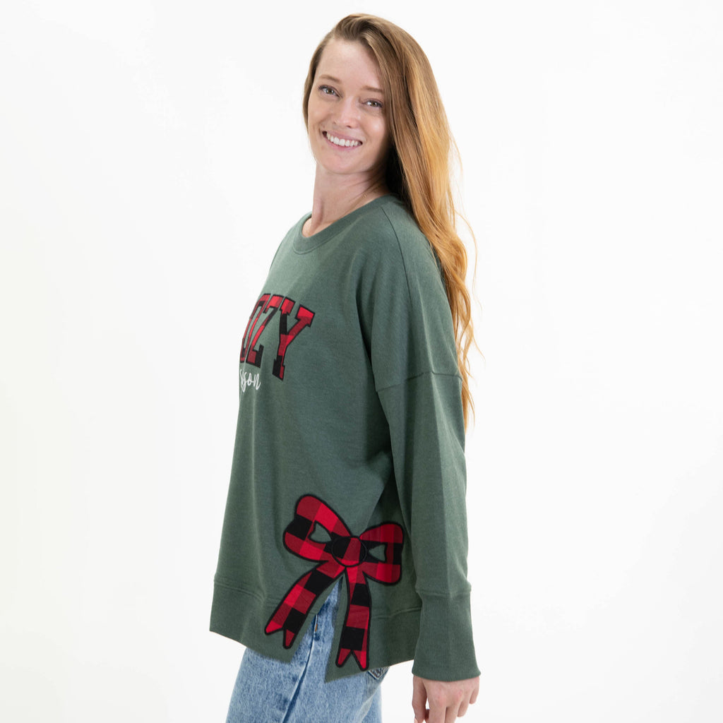 Cozy Season Side Slit Crewneck Sweatshirt product image 4