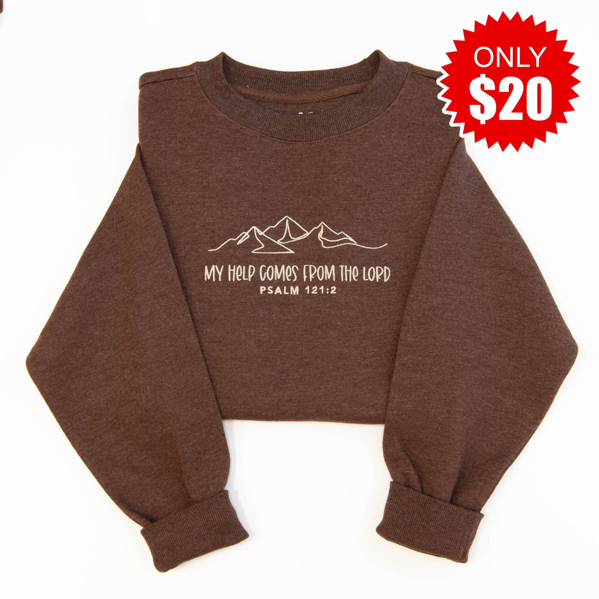 My Help Embroidered Crewneck Sweatshirt - 20 product image 1