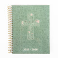 AUG 2025-DEC 2026 Floral Cross 17-Month Planner