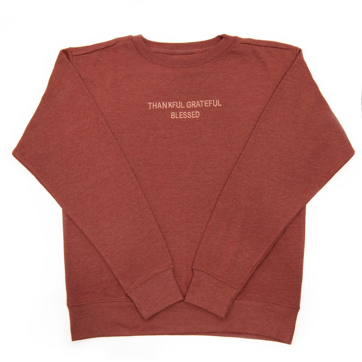 Embroidered Thankful Grateful Blessed Sweatshirt - 5 product image 2