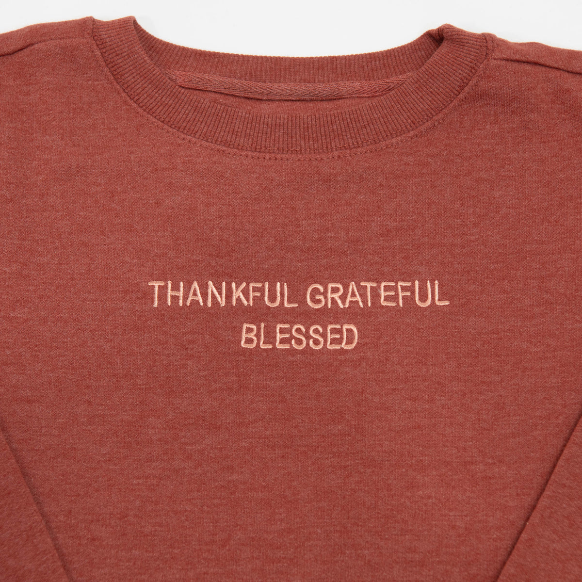 Embroidered Thankful Grateful Blessed Sweatshirt - 5 product image 3