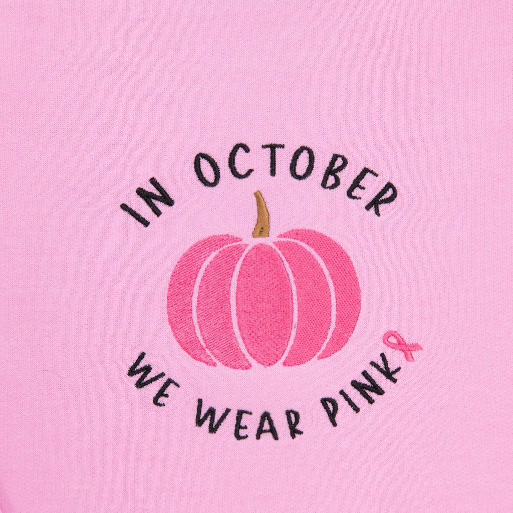 Embroidered In October We Wear Pink Sweatshirt product image 3