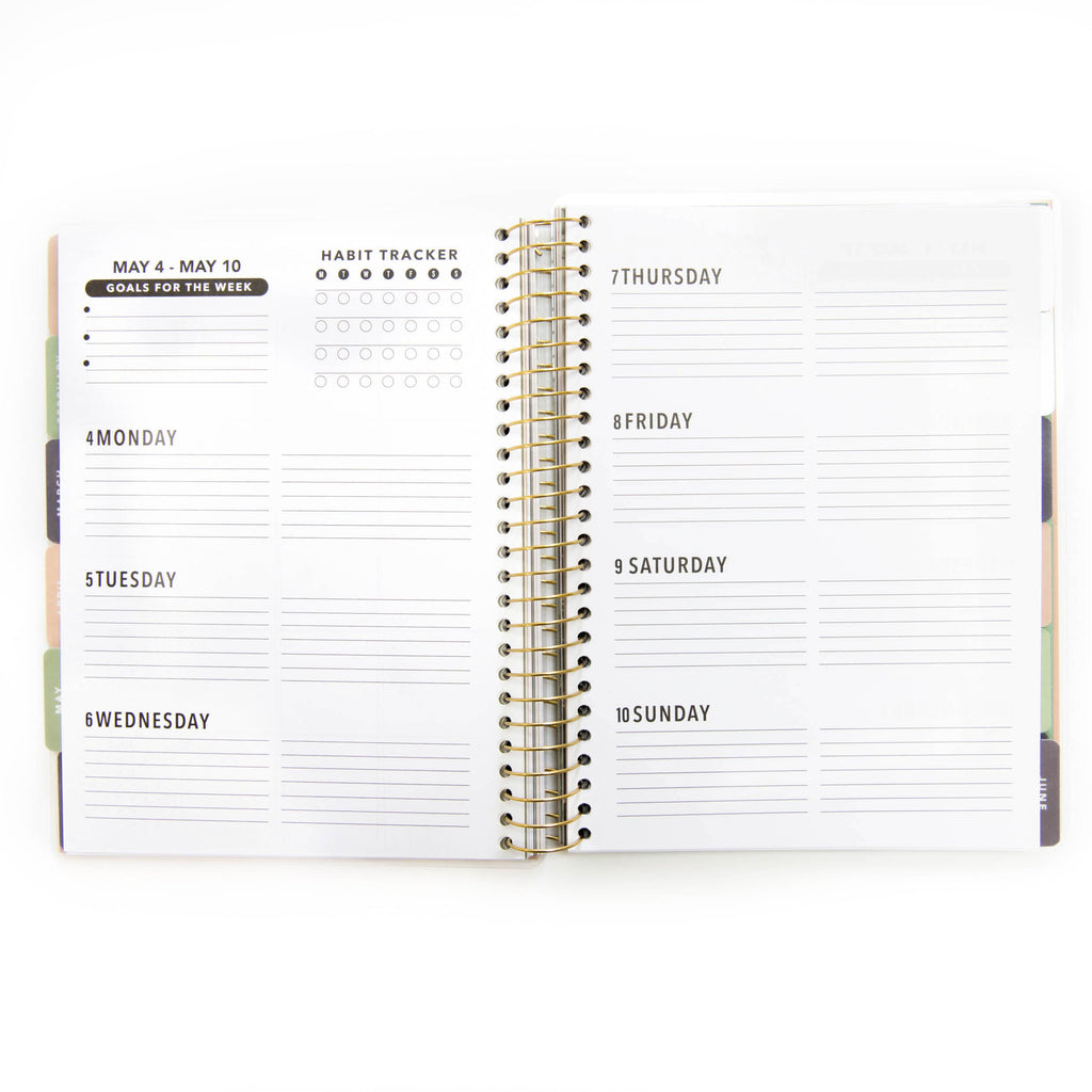 AUG 2025-DEC 2026 Floral Cross 17-Month Planner