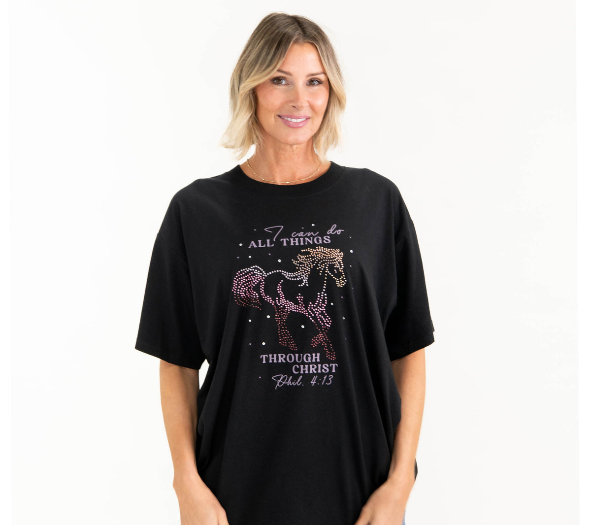 Rhinestone Oversized Tees product image 2