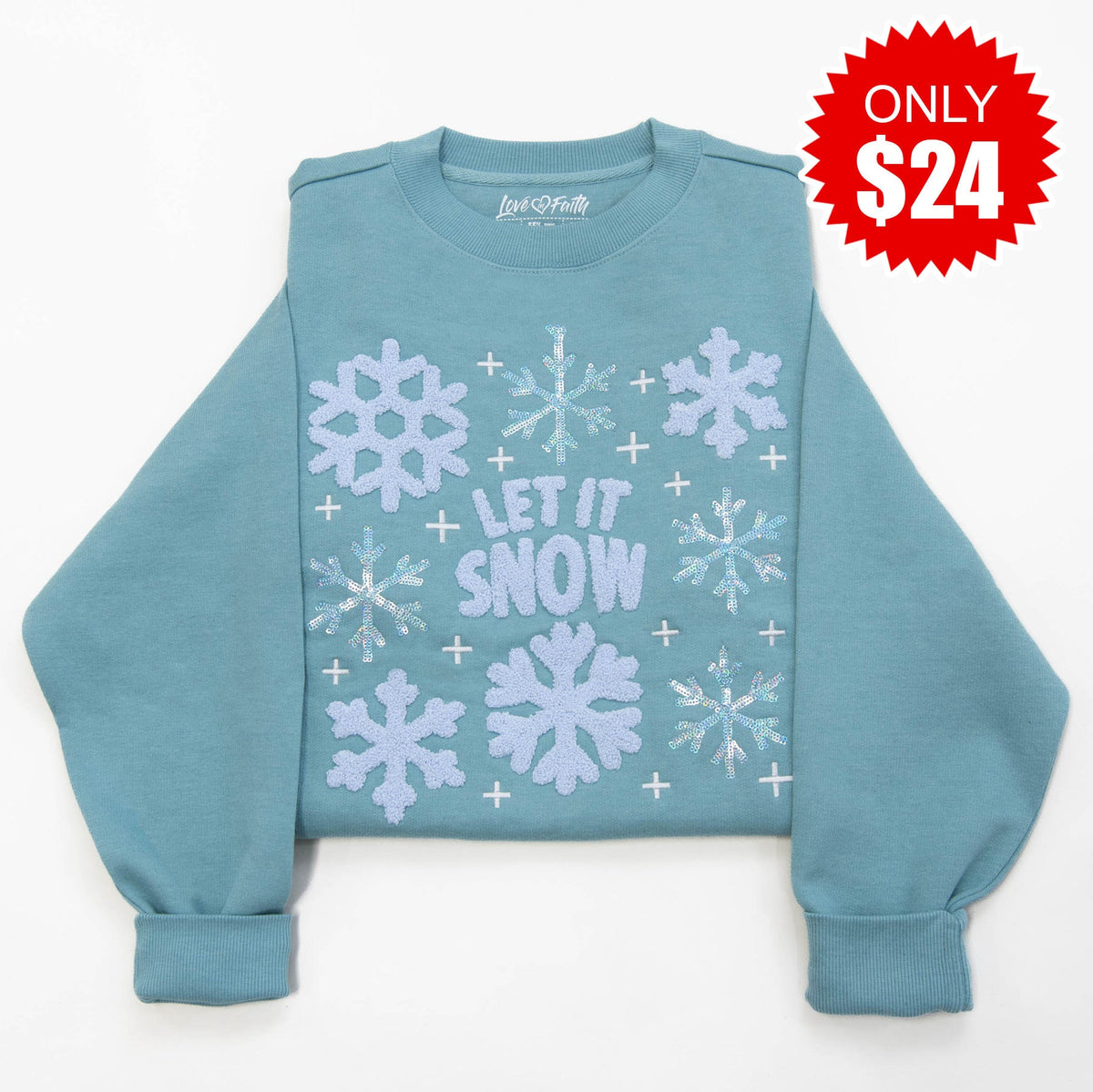 Embellished Let it Snow Sweatshirt - 24 product image 1