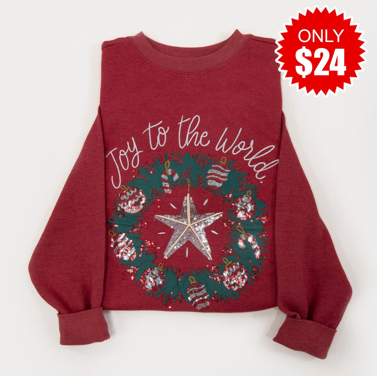 Embellished Joy to the World Sweatshirt - 24 product image 1
